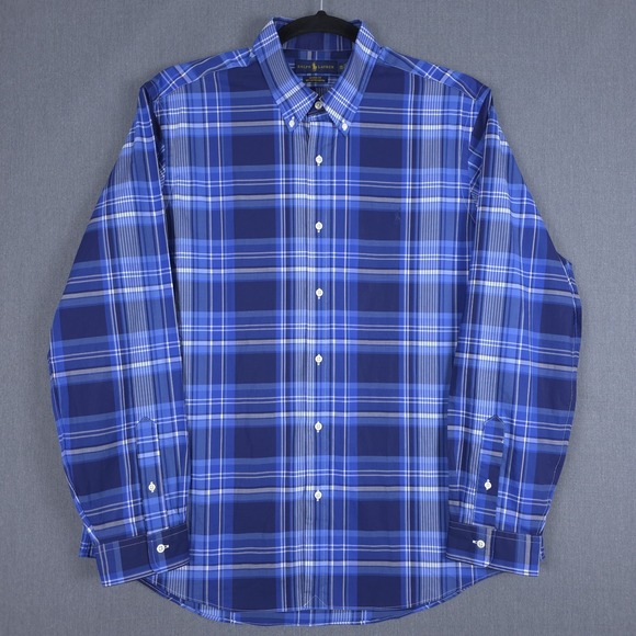 Ralph Lauren Other - Ralph Lauren Classic Fit Shirt Mens 2XL Blue Plaid Cotton Stretch Long Sleeve
